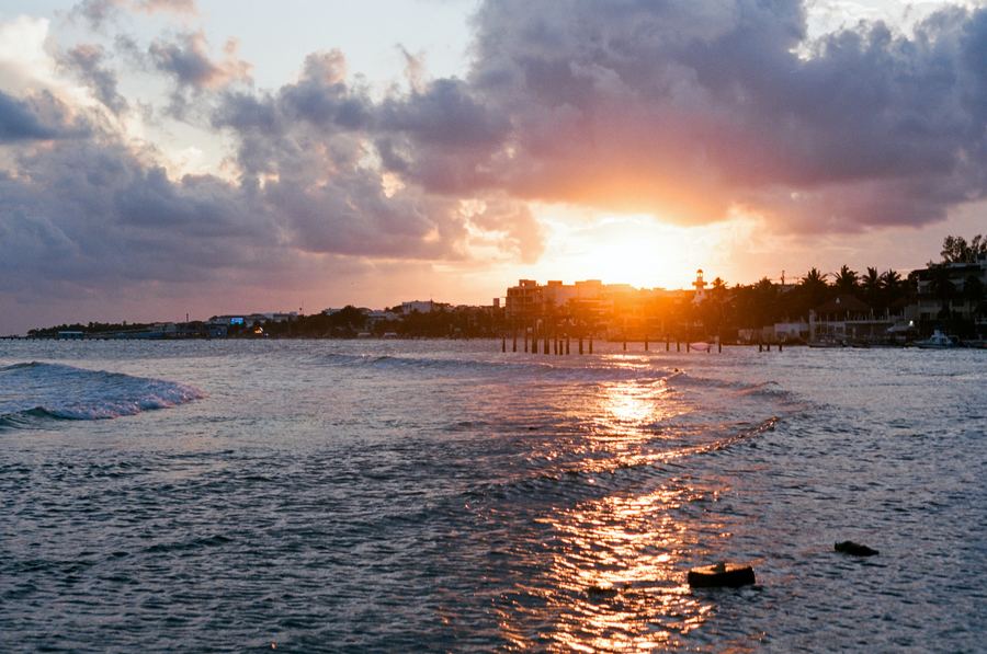 Beach at sundown